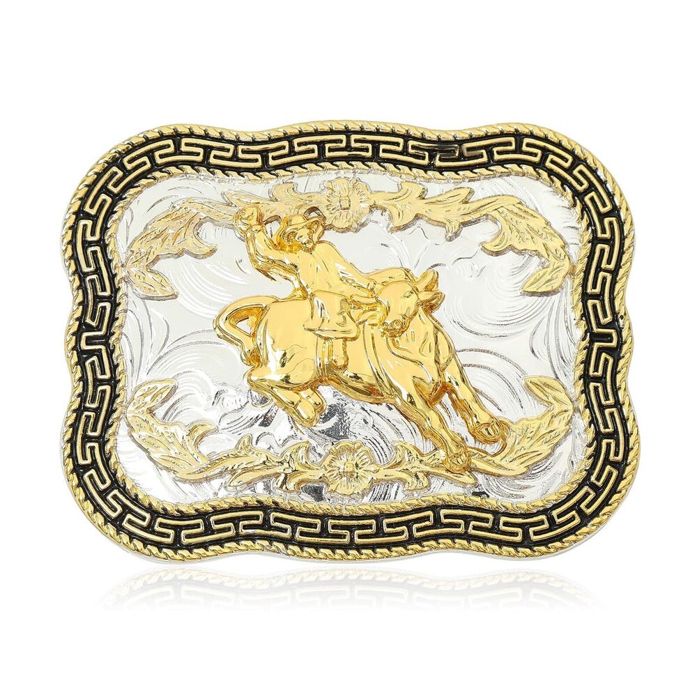 2601 Vintage Belt Buckle Western Cowboy Rodeo Golden Belt Buckles 2# Bull